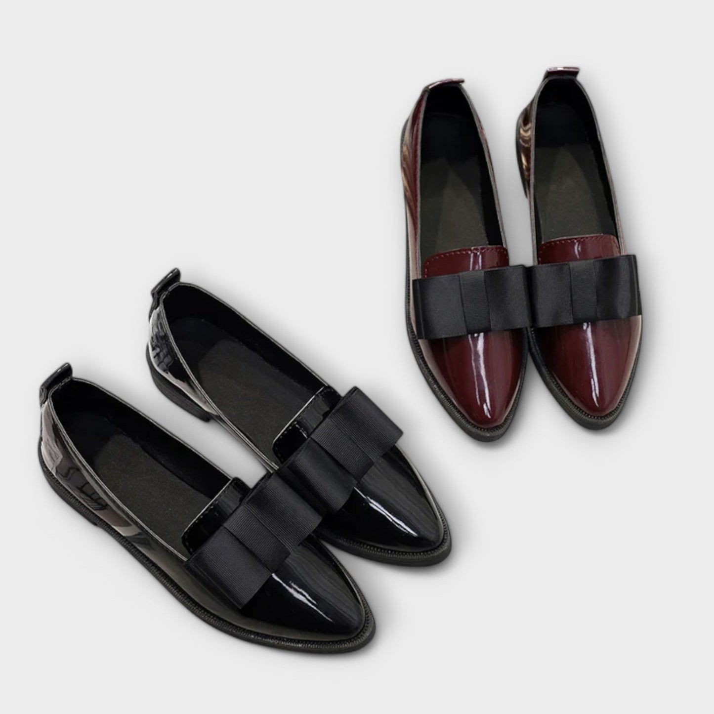 Bianca | Mocasines Elegantes Con Punta Fina Y Lazo Decorativo