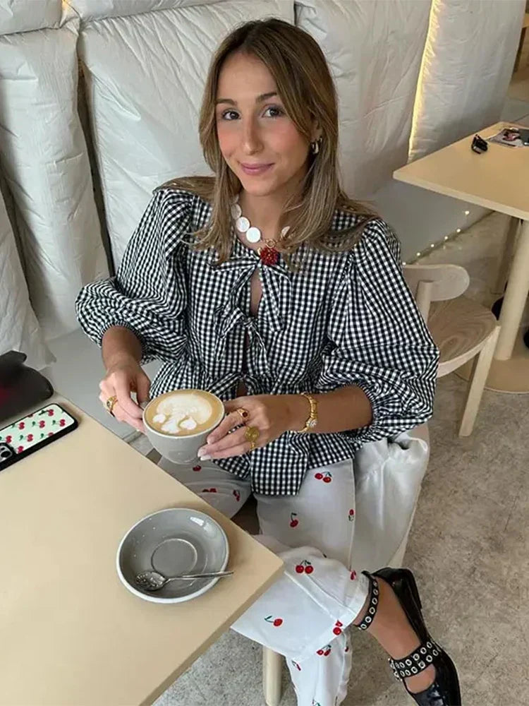 Elena | Camisa de Algodón ChicStripe