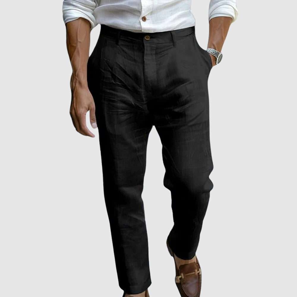León | Pantalones elegantes de lino