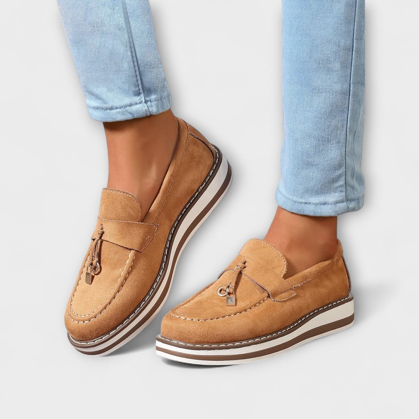 Halo – Mocasines casuales de punta redonda