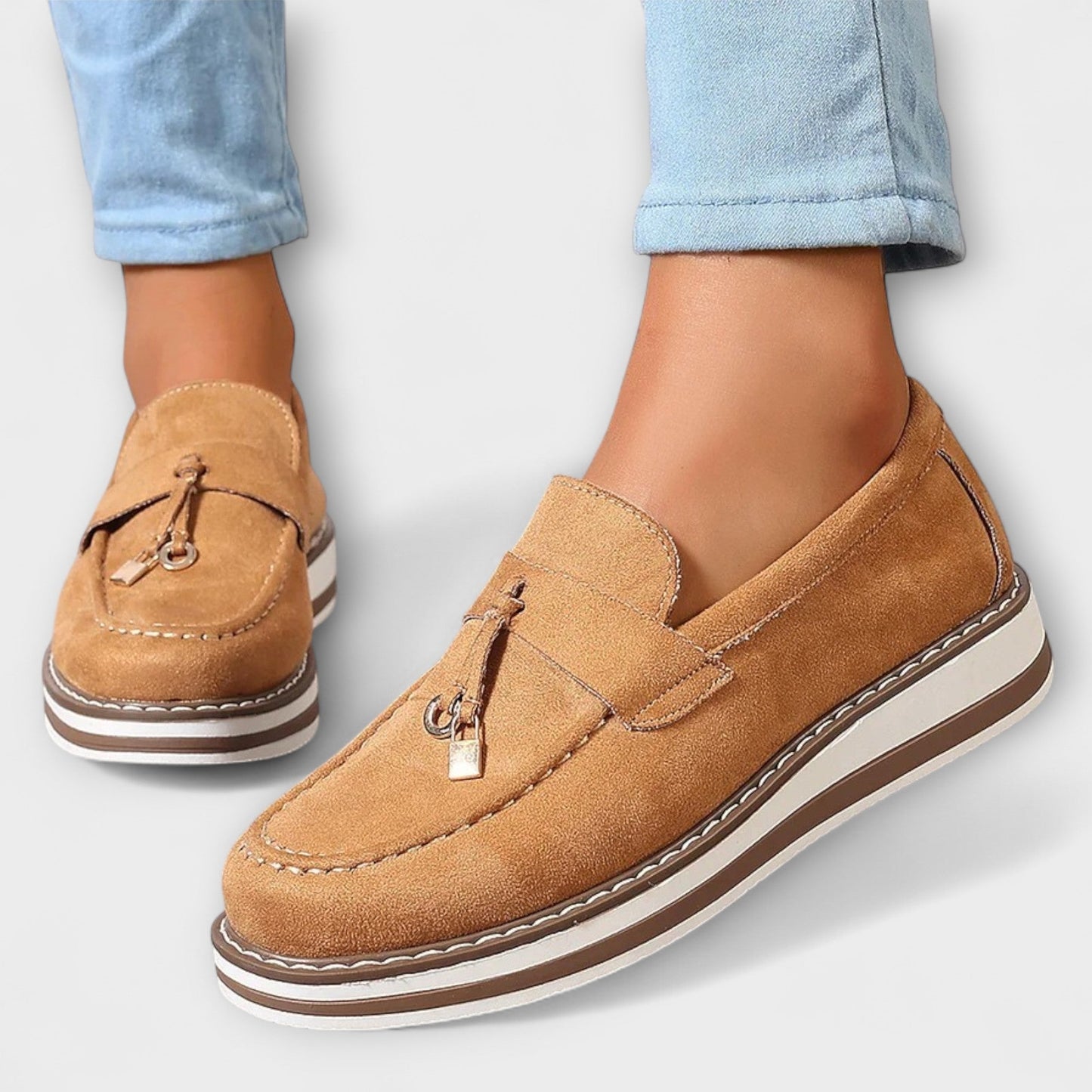 Halo – Mocasines casuales de punta redonda