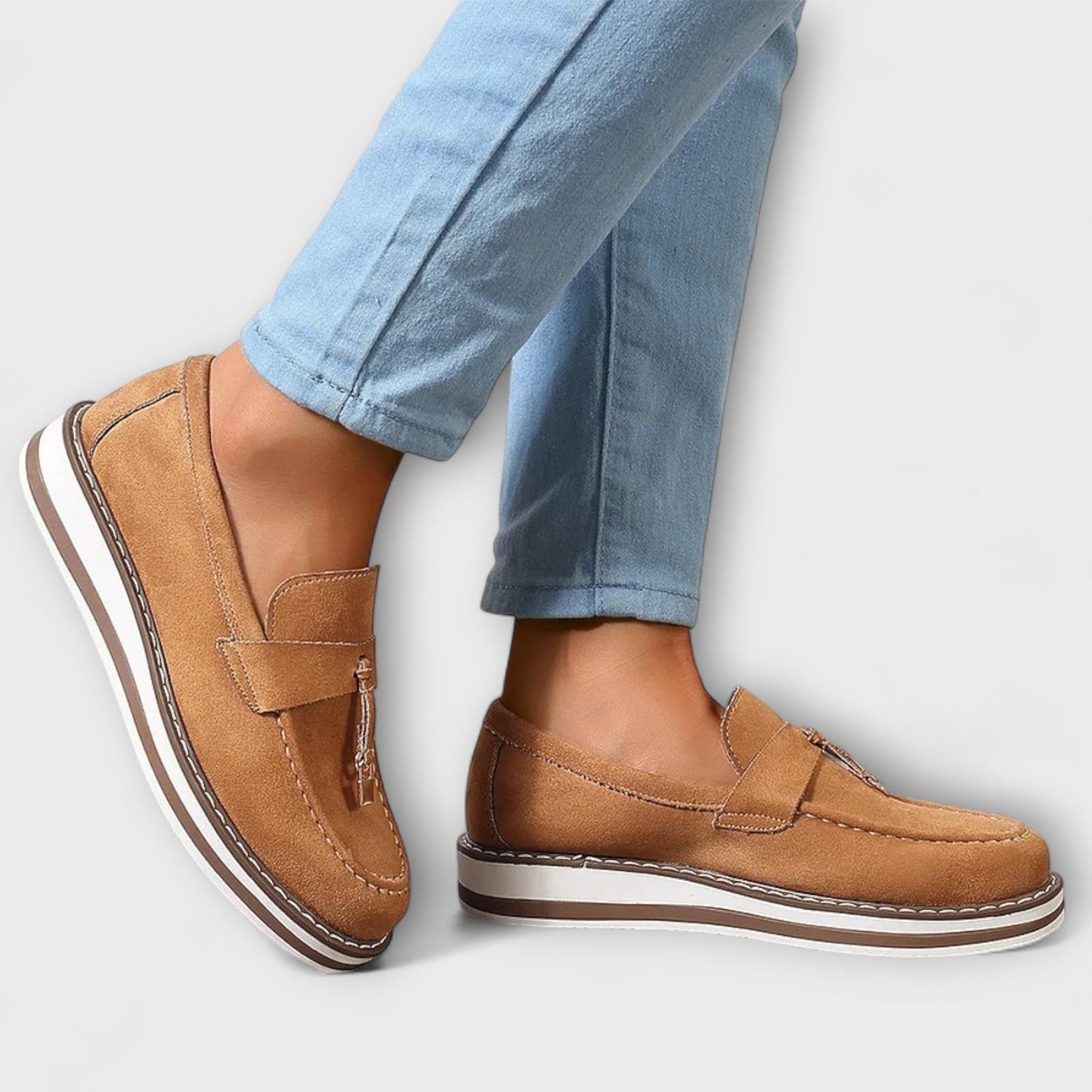 Halo – Mocasines casuales de punta redonda