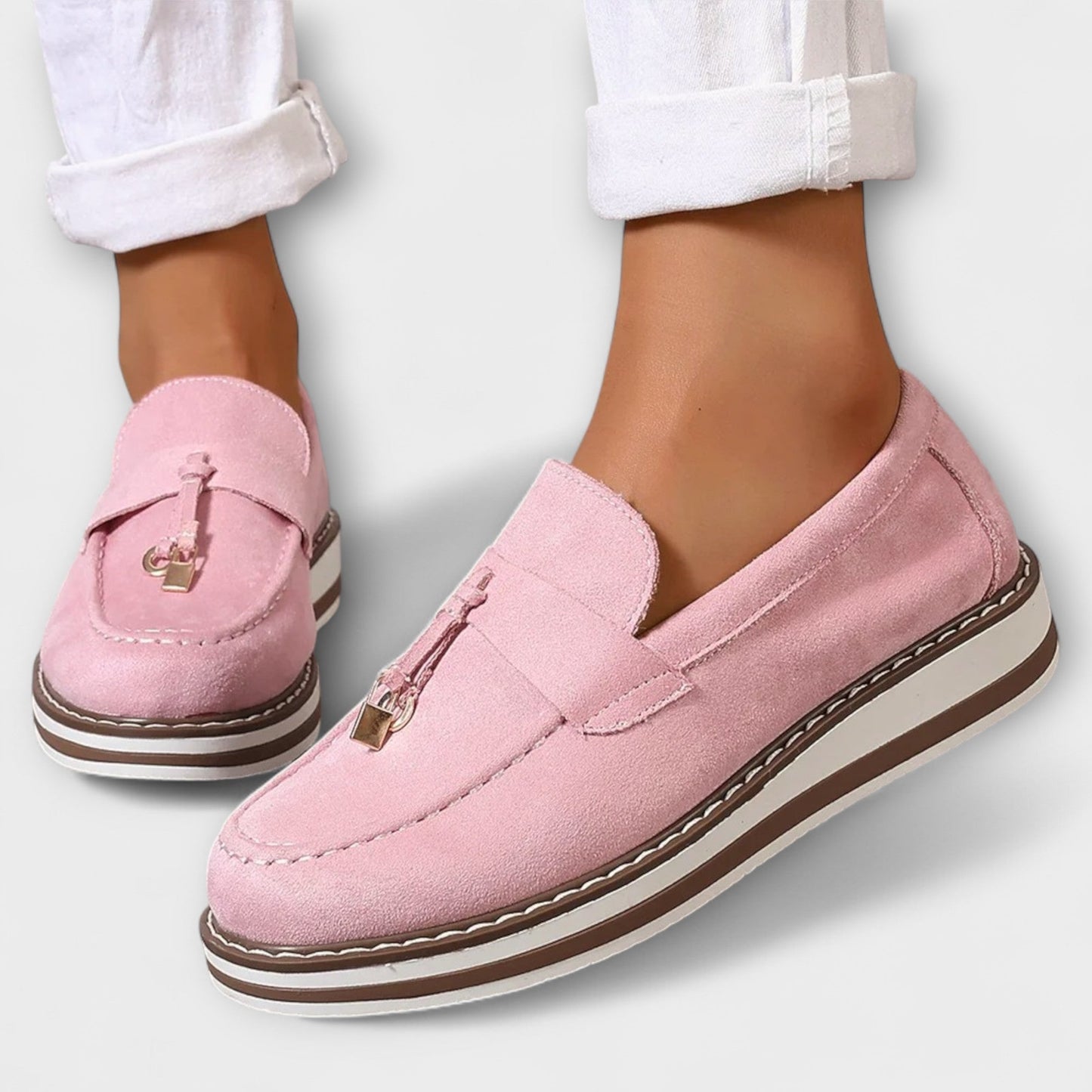 Halo – Mocasines casuales de punta redonda