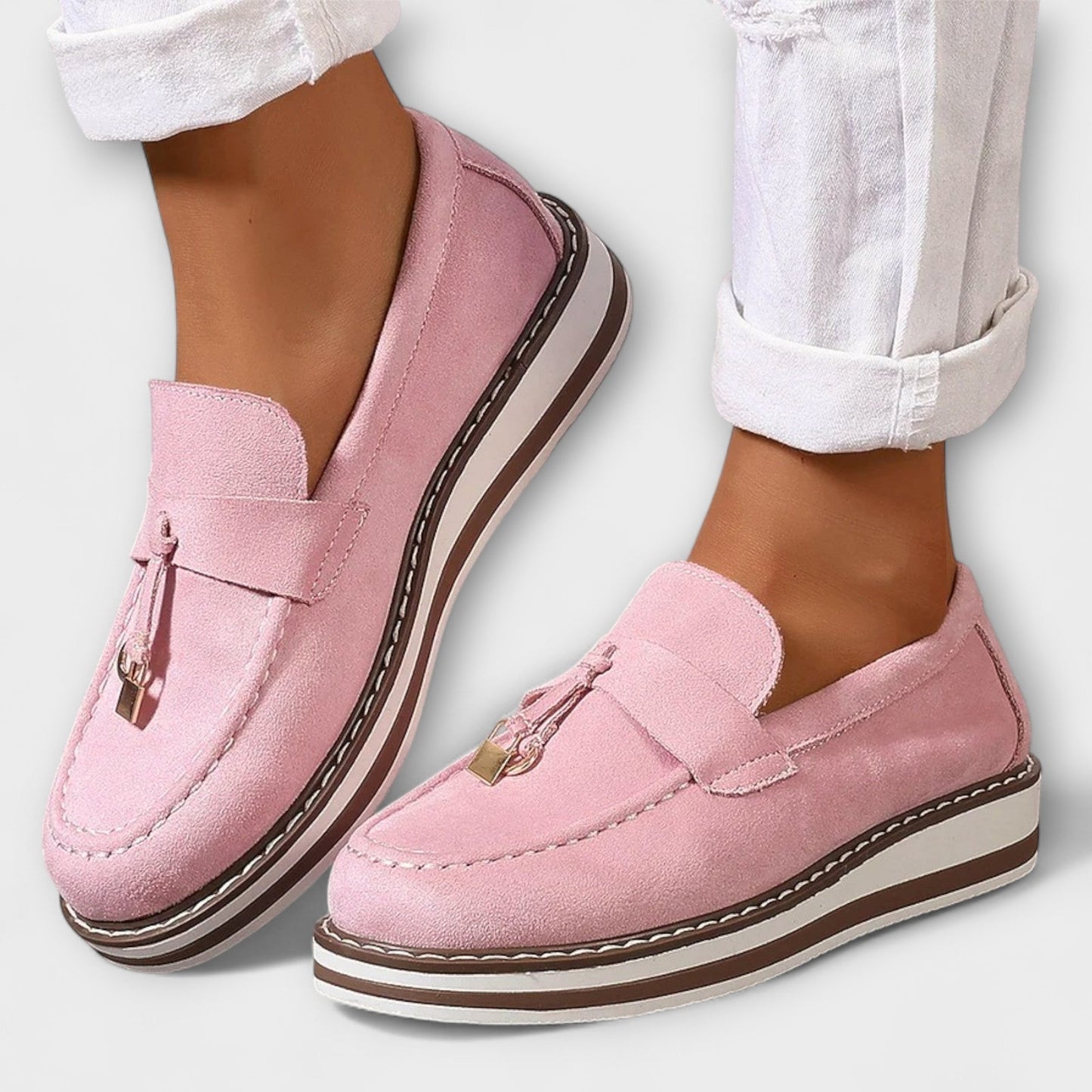 Halo – Mocasines casuales de punta redonda
