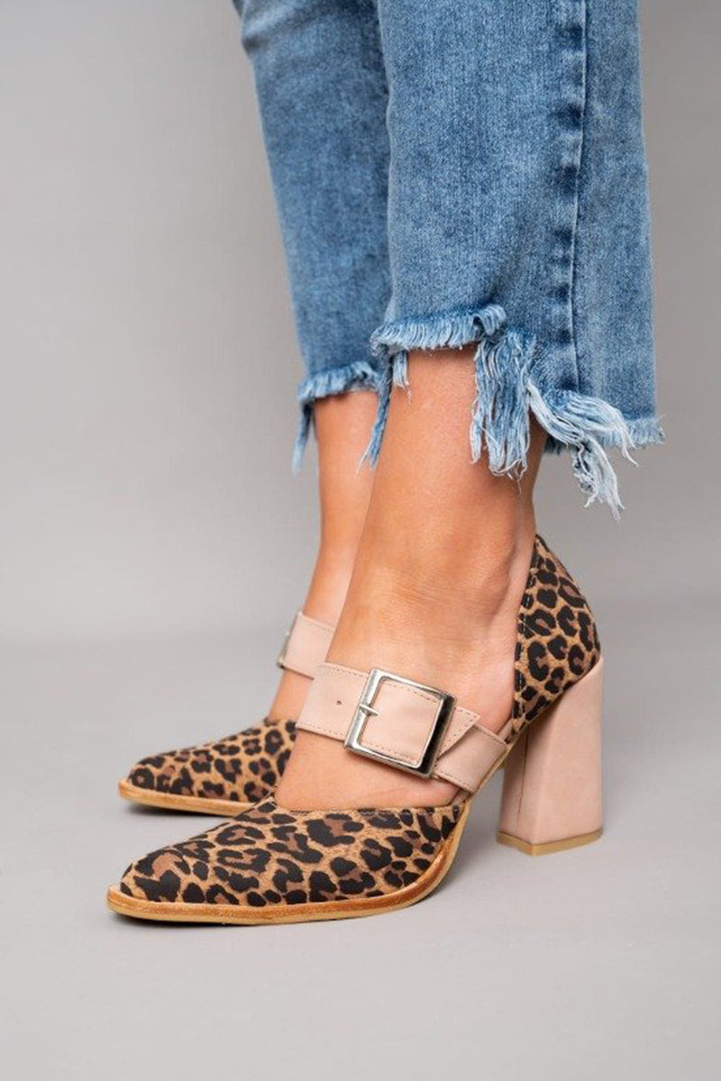 Vittoria | Zapatos De Tacón De Ante Con Estampado De Leopardo