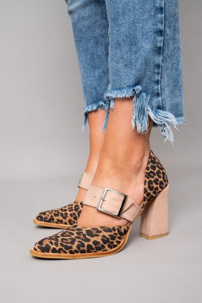 Vittoria | Zapatos De Tacón De Ante Con Estampado De Leopardo