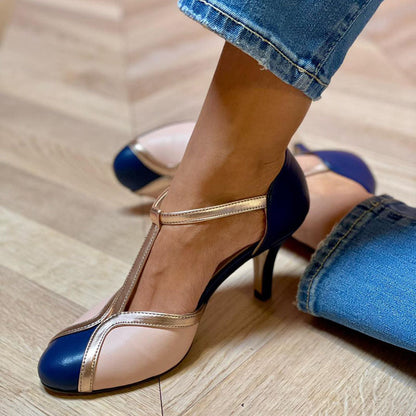 Alessia | Zapatos De Tacón Con Tira En T Y Estilo Retro Elegante