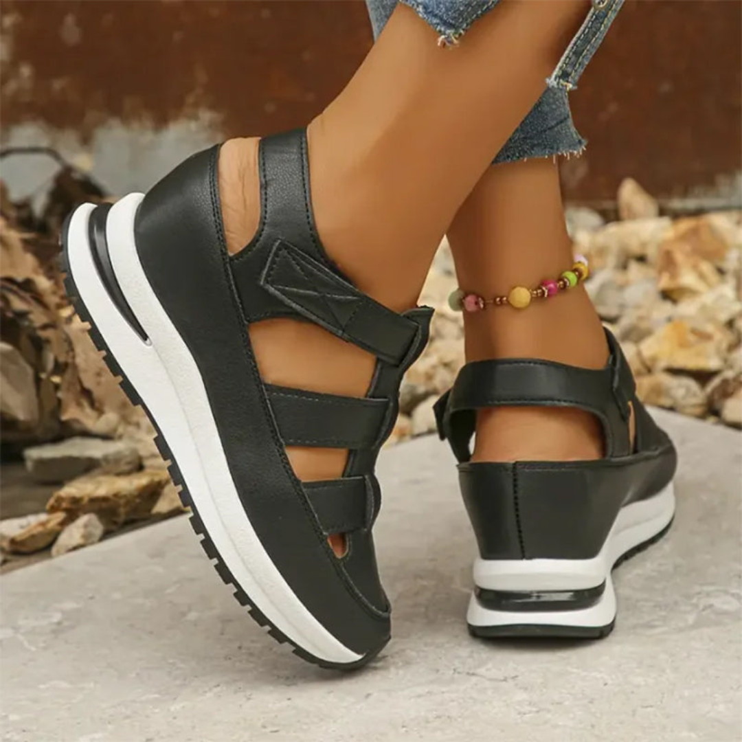 Ana | Sandalias Casuales con Plataforma y Diseño de Tiras Cruzadas para una Máxima Comodidad