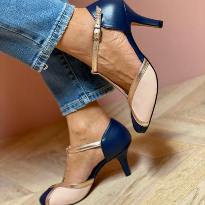Alessia | Zapatos De Tacón Con Tira En T Y Estilo Retro Elegante