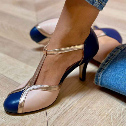 Alessia | Zapatos De Tacón Con Tira En T Y Estilo Retro Elegante