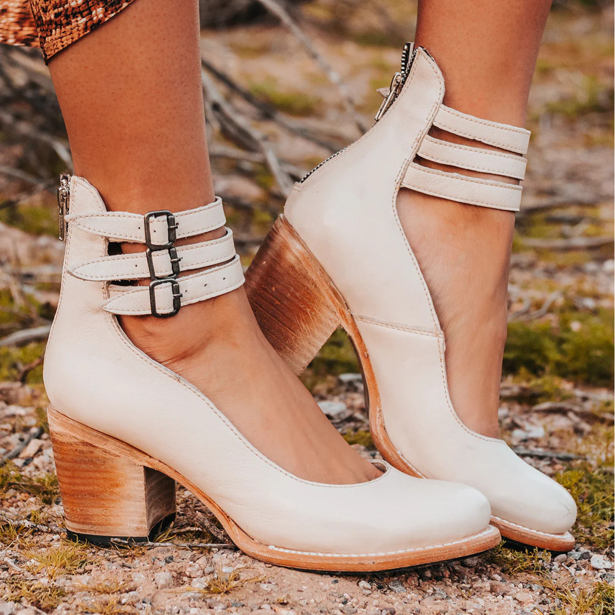 Ginevra | Zapatos De Tacón De Bloque Con Tiras Al Tobillo