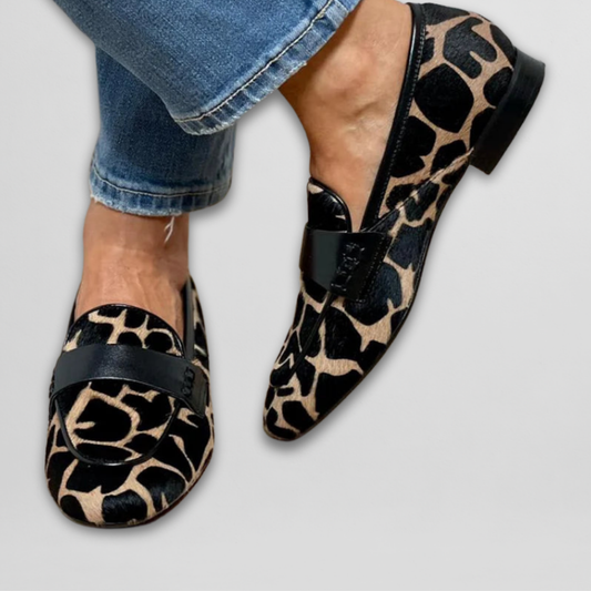 Noemi | Mocasines Con Estampado Animal Y Detalle De Banda