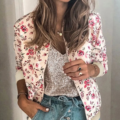 Hazel | Chaqueta bomber con un elegante estampado floral