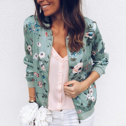 Hazel | Chaqueta bomber con un elegante estampado floral
