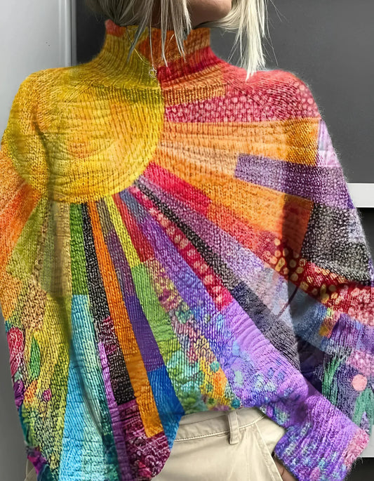 Lilibeth | Suéter de cuello alto colorido
