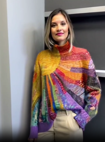 Lilibeth | Suéter de cuello alto colorido