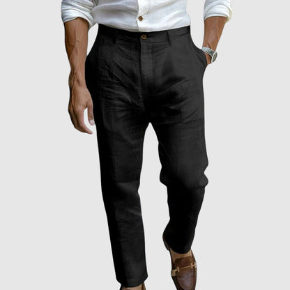 León | Pantalones elegantes de lino
