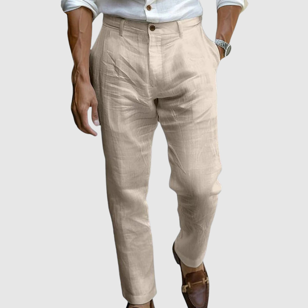 León | Pantalones elegantes de lino