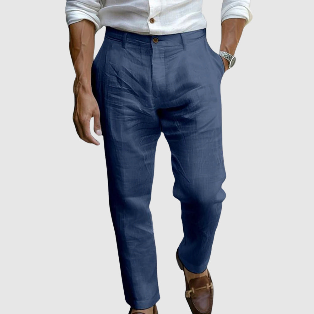 León | Pantalones elegantes de lino