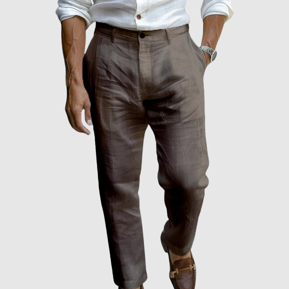 León | Pantalones elegantes de lino