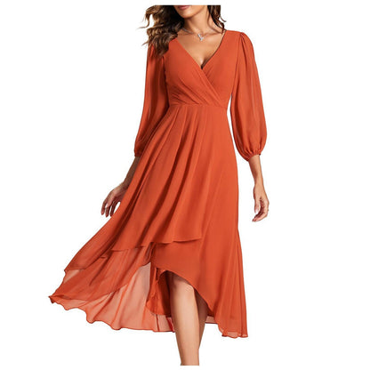 Mia | Vestido mujer cuello V asimétrico
