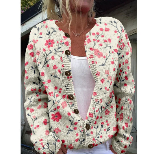 Evi | Cárdigan Elegante con Estampado Floral