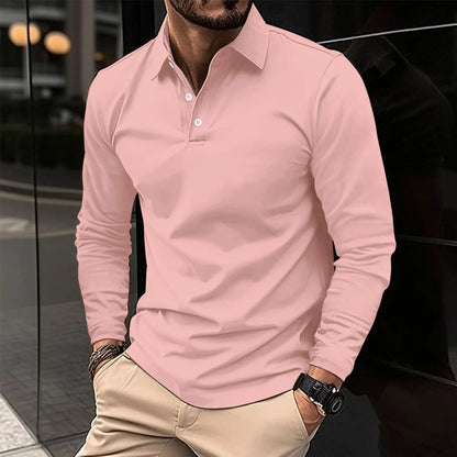 Raúl | Camisa polo diaria de manga larga