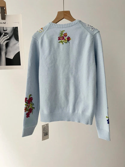 Sahara | Cárdigan Elegante con Flores Bordadas