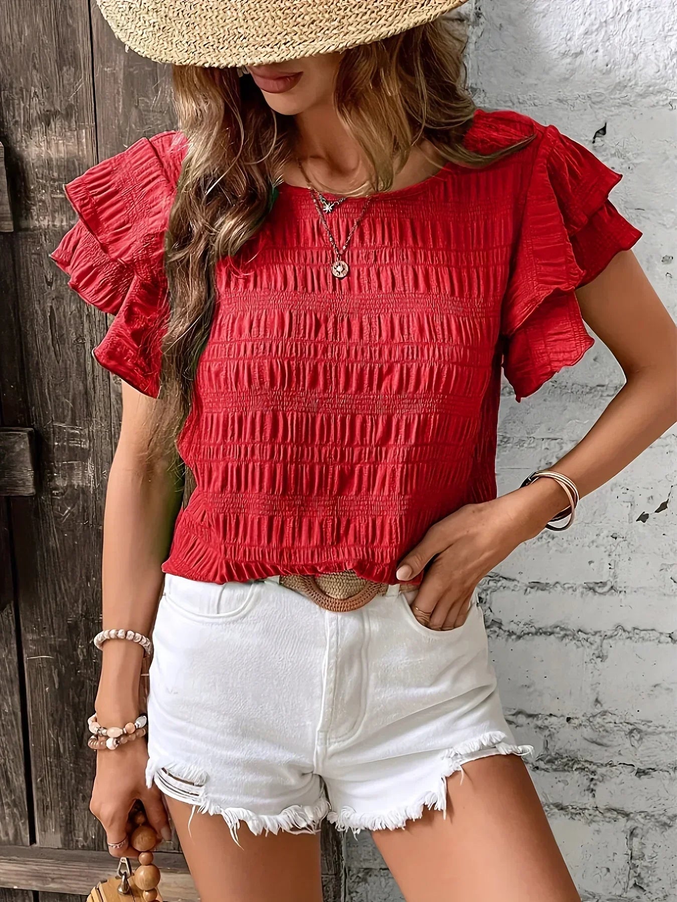 Charmaine | Blusa ligera y fresca con divertidos volantes