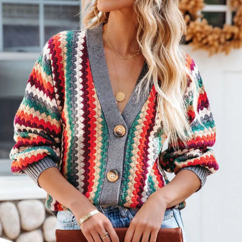 Amalia | Cárdigan Retro Multicolor