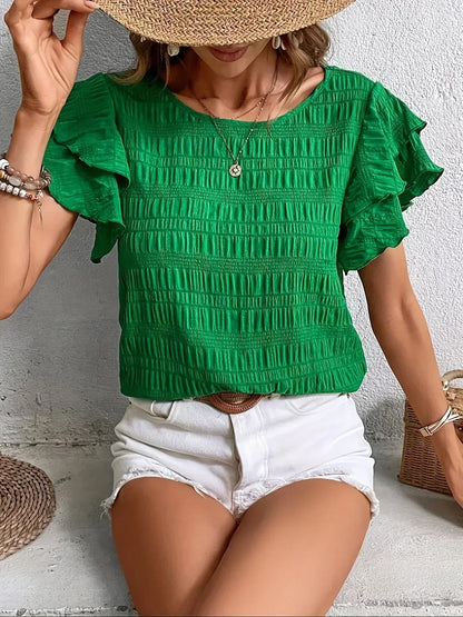Charmaine | Blusa ligera y fresca con divertidos volantes