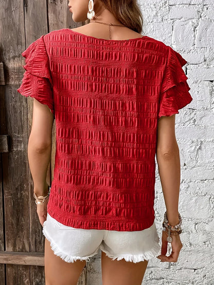 Charmaine | Blusa ligera y fresca con divertidos volantes
