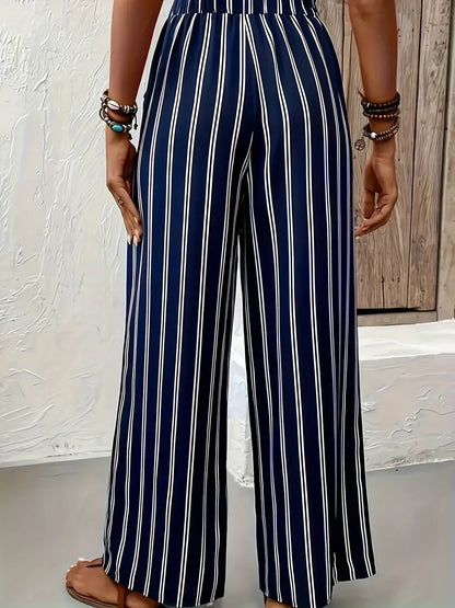 Abby | Pantalones de rayas con piernas anchas