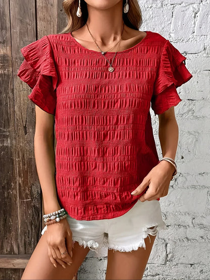 Charmaine | Blusa ligera y fresca con divertidos volantes
