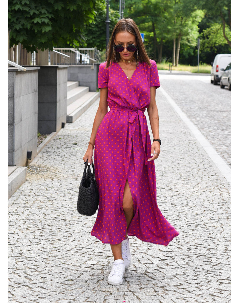 Nadine™ | Vestito Midi a Fiori Avvolgente