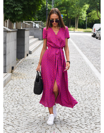 Nadine™ | Vestito Midi a Fiori Avvolgente