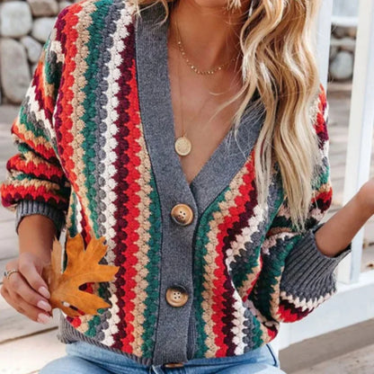 Amalia | Cárdigan Retro Multicolor
