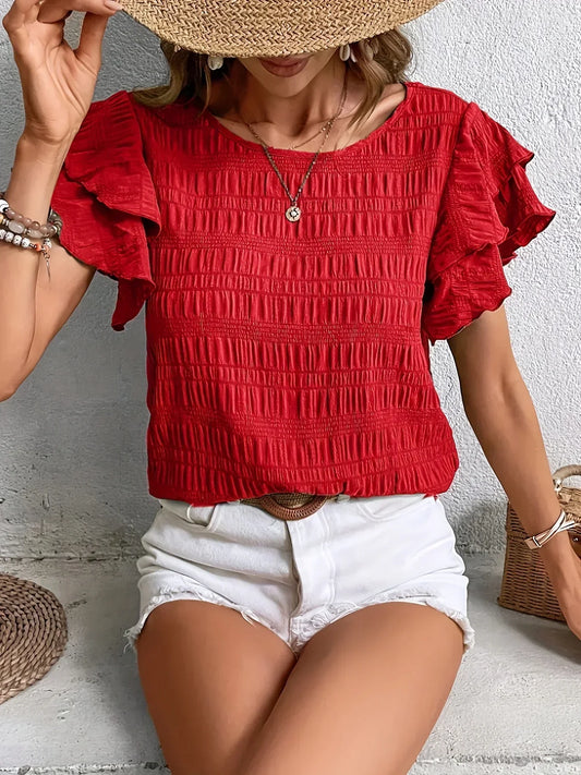 Charmaine | Blusa ligera y fresca con divertidos volantes