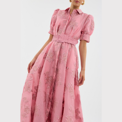 Beatrice™ | Vestito Rosa con Maniche a Palloncino
