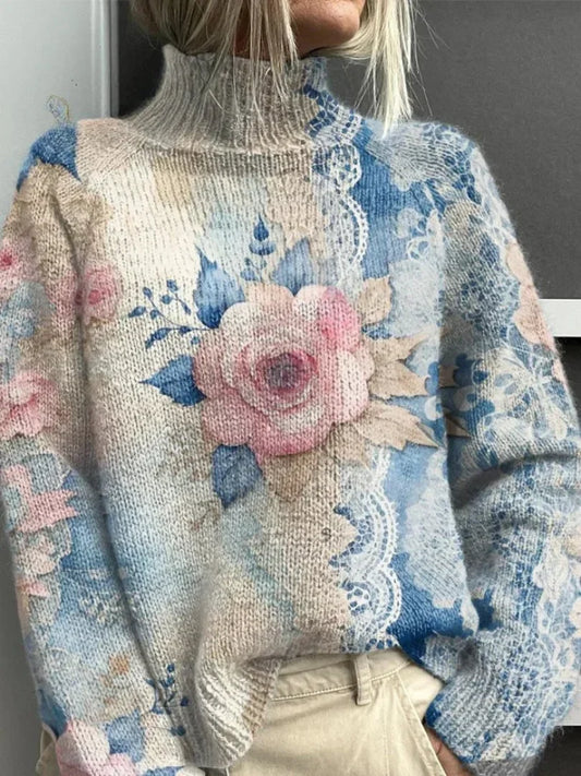 Tess | Suéter Elegante con Encaje Floral