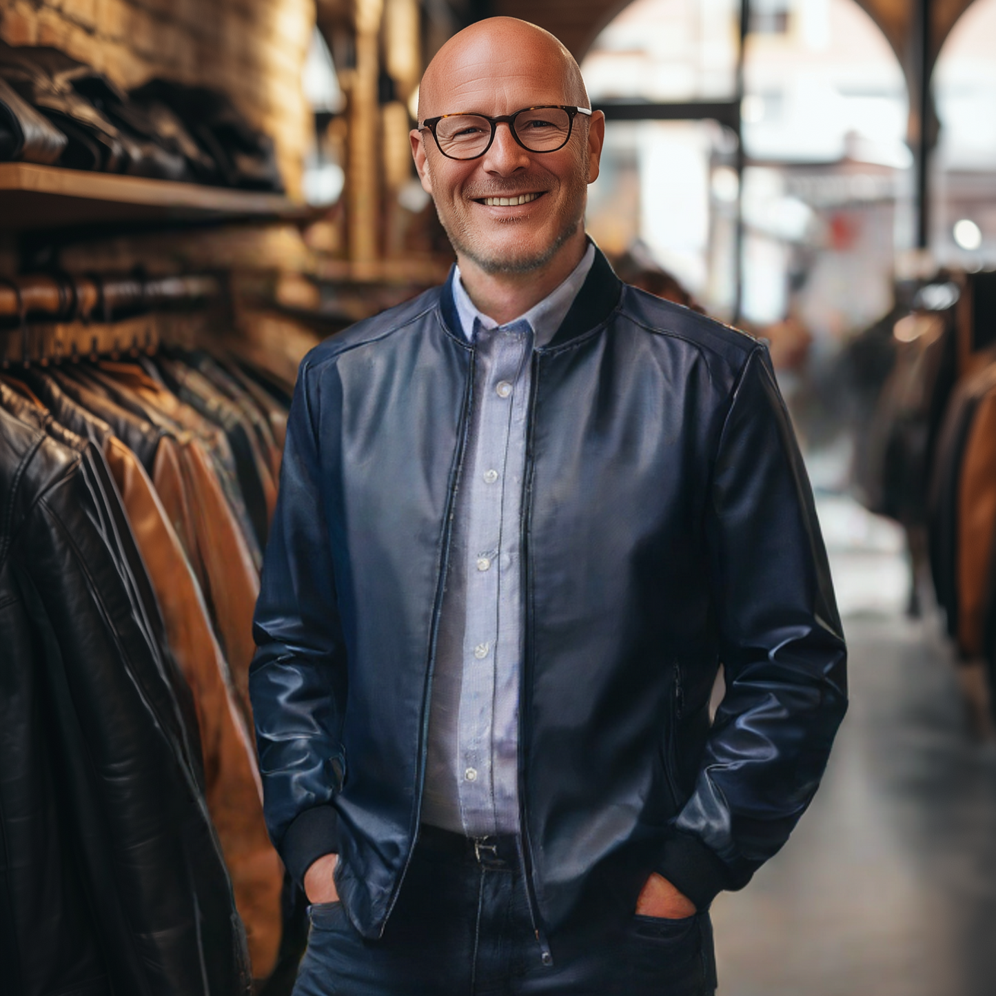 Sergio | Chaqueta de cuero clásica