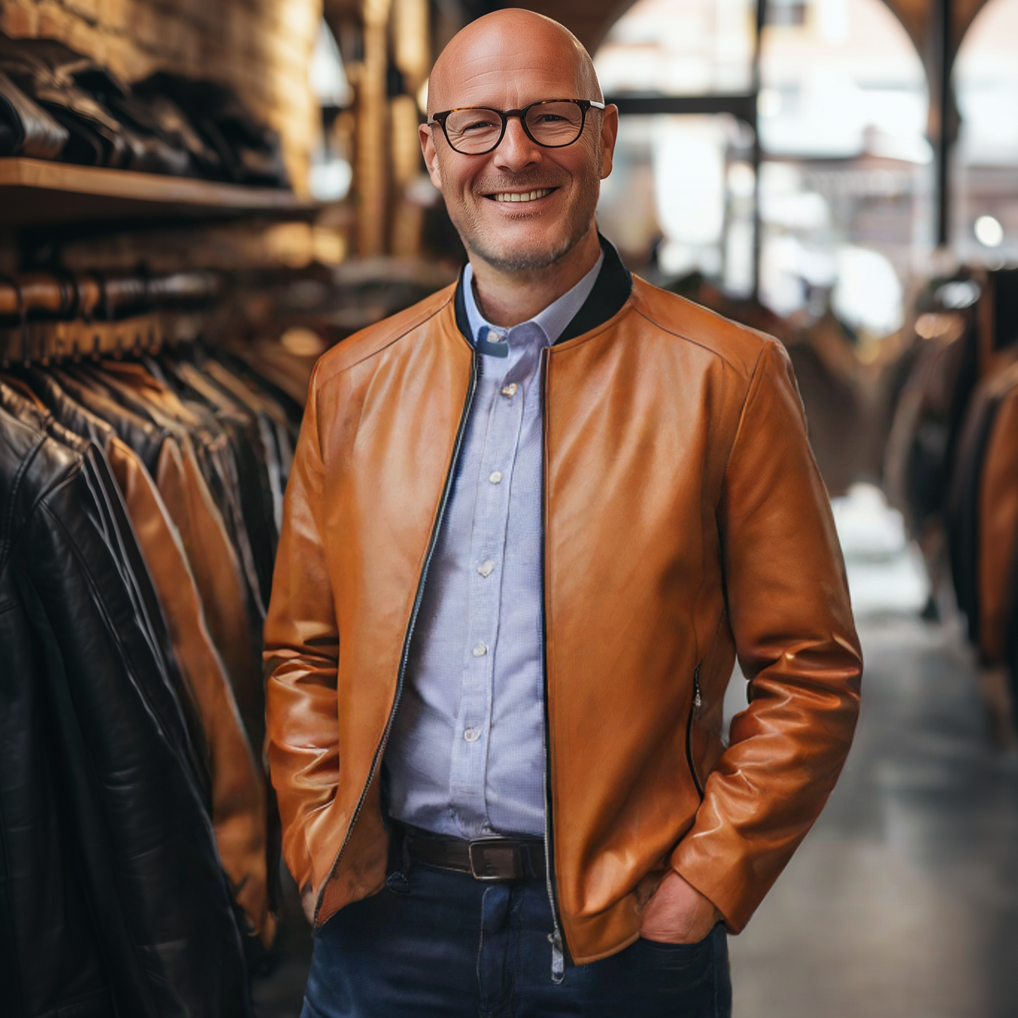 Sergio | Chaqueta de cuero clásica