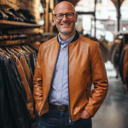 Sergio | Chaqueta de cuero clásica