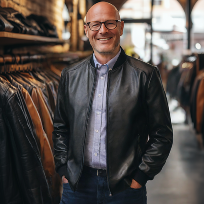 Sergio | Chaqueta de cuero clásica
