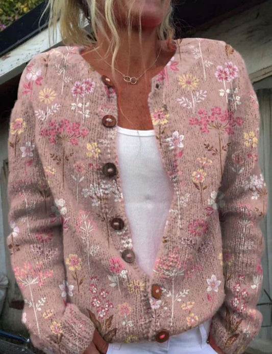 Hebe | Elegante cárdigan con estampado floral
