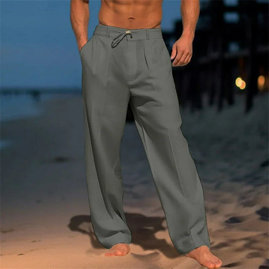 Jens | Pantalones de lino de un solo color