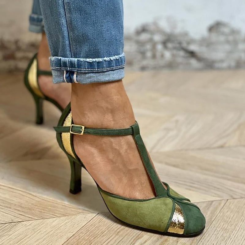 Alessia | Zapatos De Tacón Vintage Con Tiras
