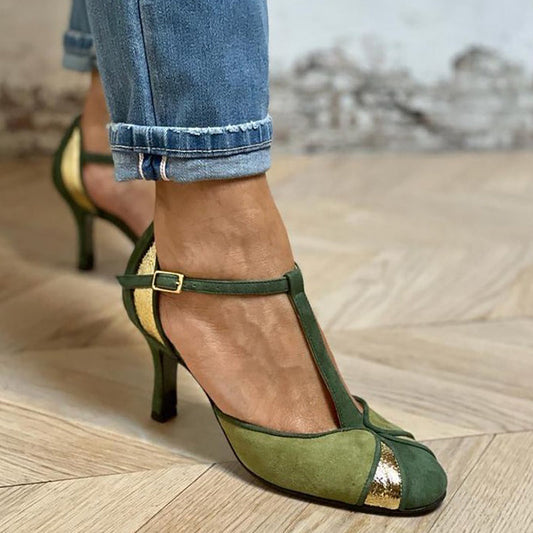 Alessia | Zapatos De Tacón Vintage Con Tiras