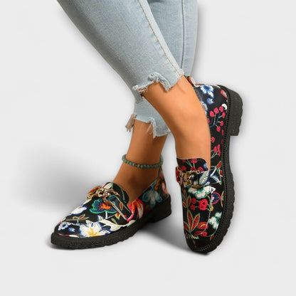 Orla – Mocasines multicolor con estampado floral