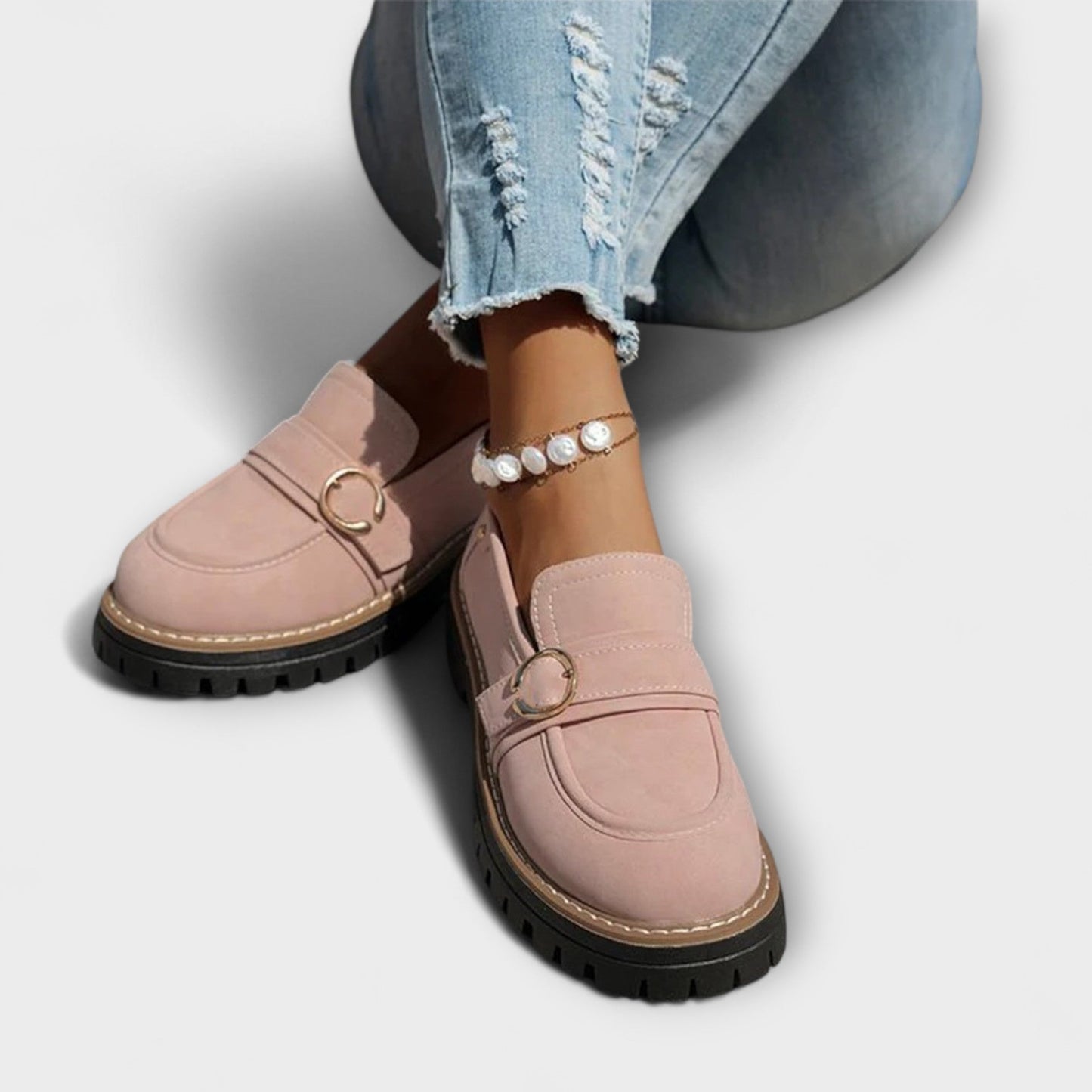 Lora – Mocasines casuales con punta redonda